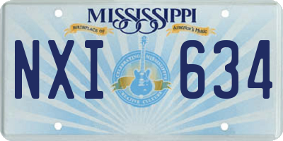 MS license plate NXI634