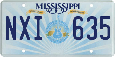 MS license plate NXI635