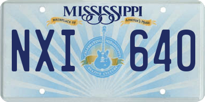 MS license plate NXI640