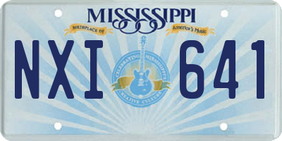 MS license plate NXI641