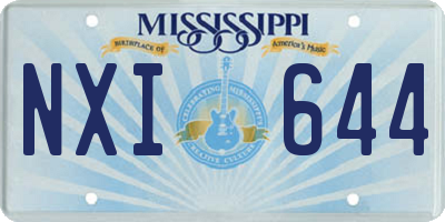 MS license plate NXI644