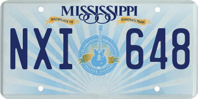 MS license plate NXI648