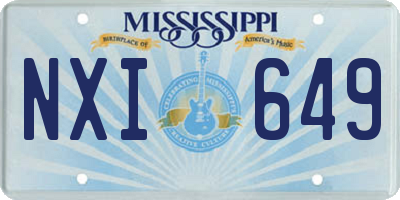 MS license plate NXI649