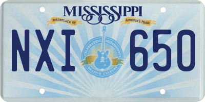 MS license plate NXI650