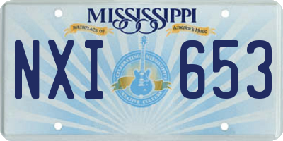 MS license plate NXI653