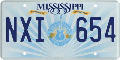 MS license plate NXI654