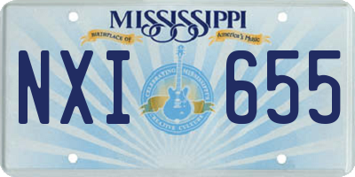 MS license plate NXI655