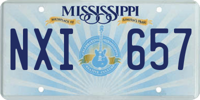 MS license plate NXI657
