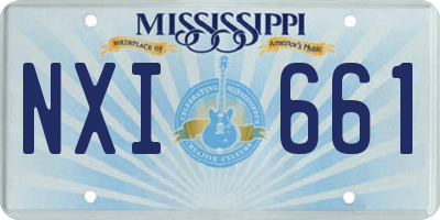 MS license plate NXI661