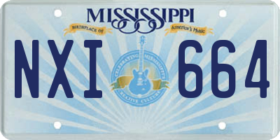 MS license plate NXI664