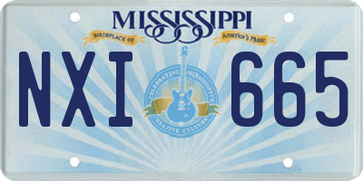 MS license plate NXI665