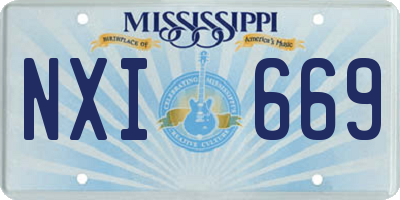 MS license plate NXI669