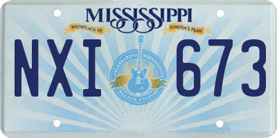 MS license plate NXI673