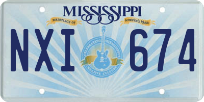 MS license plate NXI674