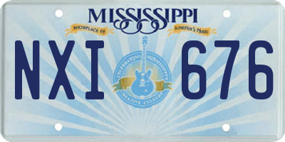 MS license plate NXI676