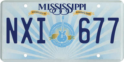 MS license plate NXI677