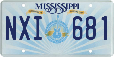 MS license plate NXI681