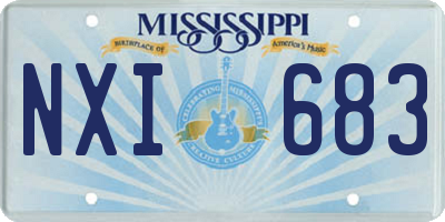 MS license plate NXI683