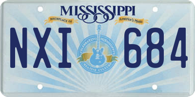 MS license plate NXI684