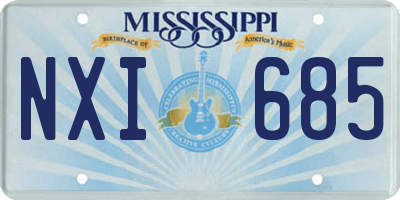 MS license plate NXI685