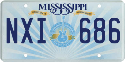 MS license plate NXI686