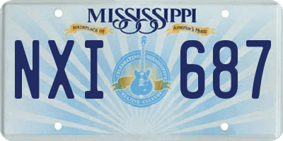 MS license plate NXI687