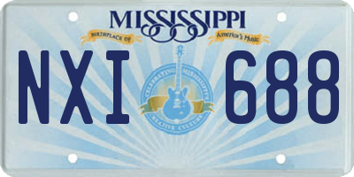 MS license plate NXI688