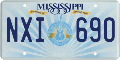 MS license plate NXI690