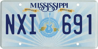 MS license plate NXI691