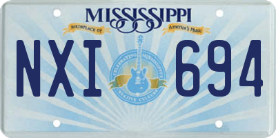 MS license plate NXI694