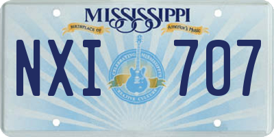 MS license plate NXI707
