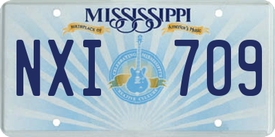 MS license plate NXI709
