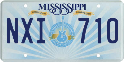 MS license plate NXI710