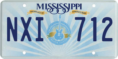 MS license plate NXI712