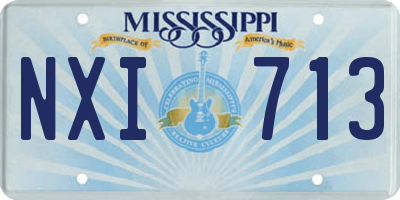 MS license plate NXI713