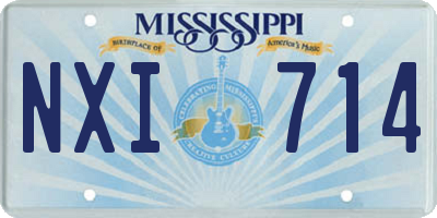 MS license plate NXI714