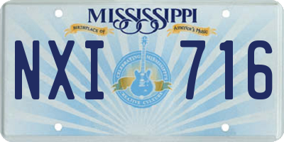 MS license plate NXI716