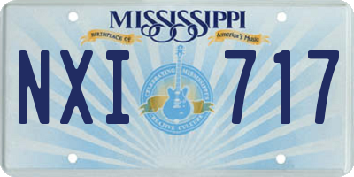 MS license plate NXI717