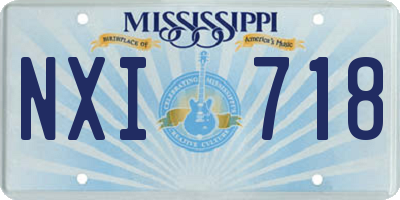 MS license plate NXI718