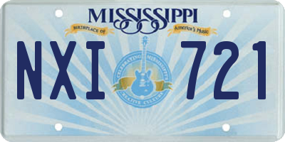 MS license plate NXI721