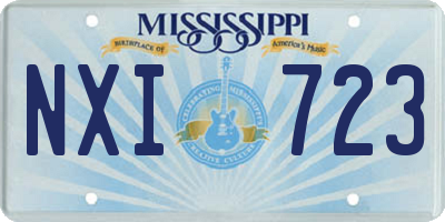 MS license plate NXI723
