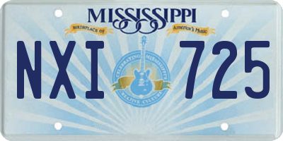 MS license plate NXI725