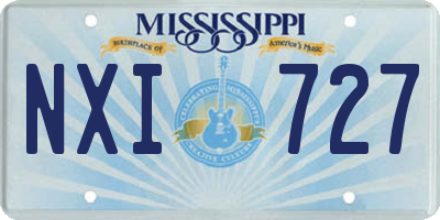 MS license plate NXI727