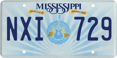 MS license plate NXI729