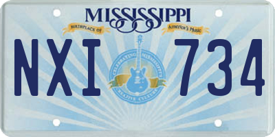MS license plate NXI734