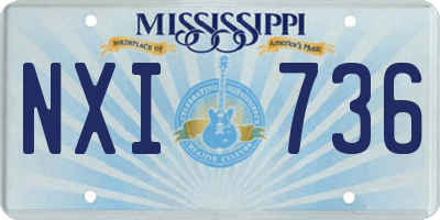 MS license plate NXI736