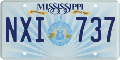 MS license plate NXI737