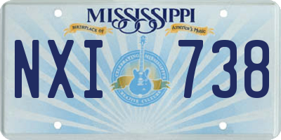 MS license plate NXI738