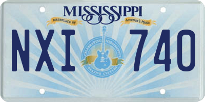 MS license plate NXI740
