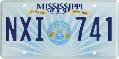 MS license plate NXI741